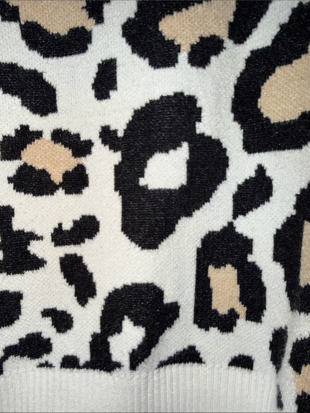Sugarlips Black and Tan Leopard Crewneck Sweater - Picture 2 of 8